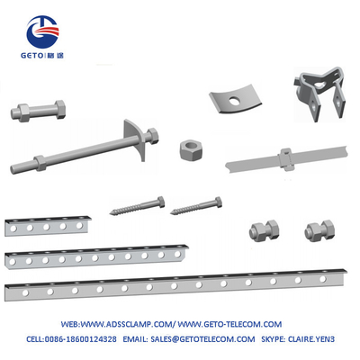 Hot Dip Galvanized Cross-Arm Angle Bar 1090 X 40 X 40mm mit 15 Löchern