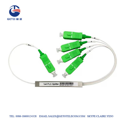 Faser-Optikteiler 1x4 Mini Steel Tube PLC 2.0mm mit SC/APC